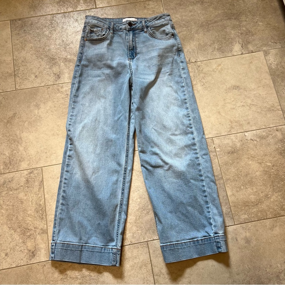 Carly Jean Los Angeles Blue Ankle Cropped Jeans